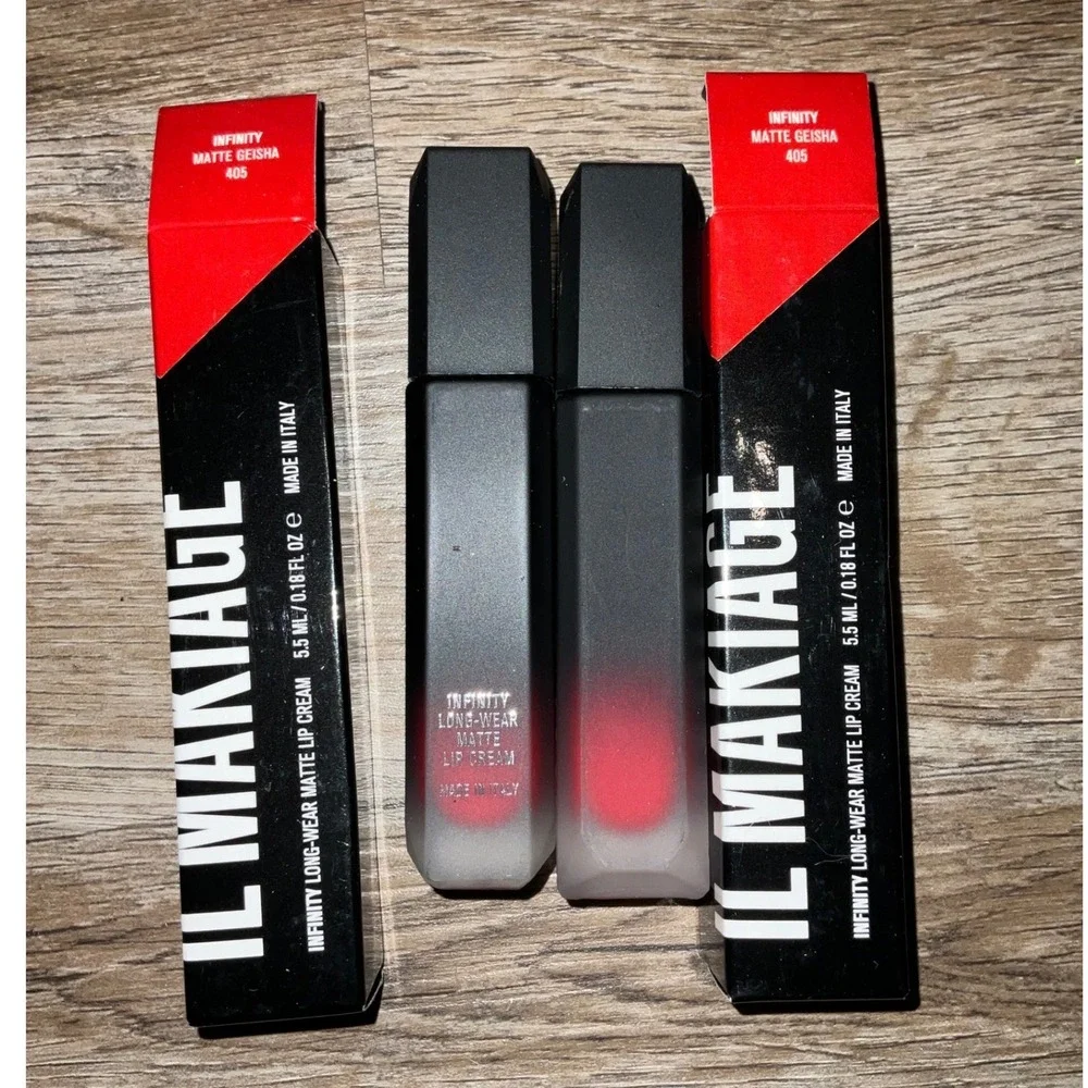 IL MAKIAGE Infinity Long-Wear Matte Lip Cream 405 INFINITY MATTE GEISHA set
